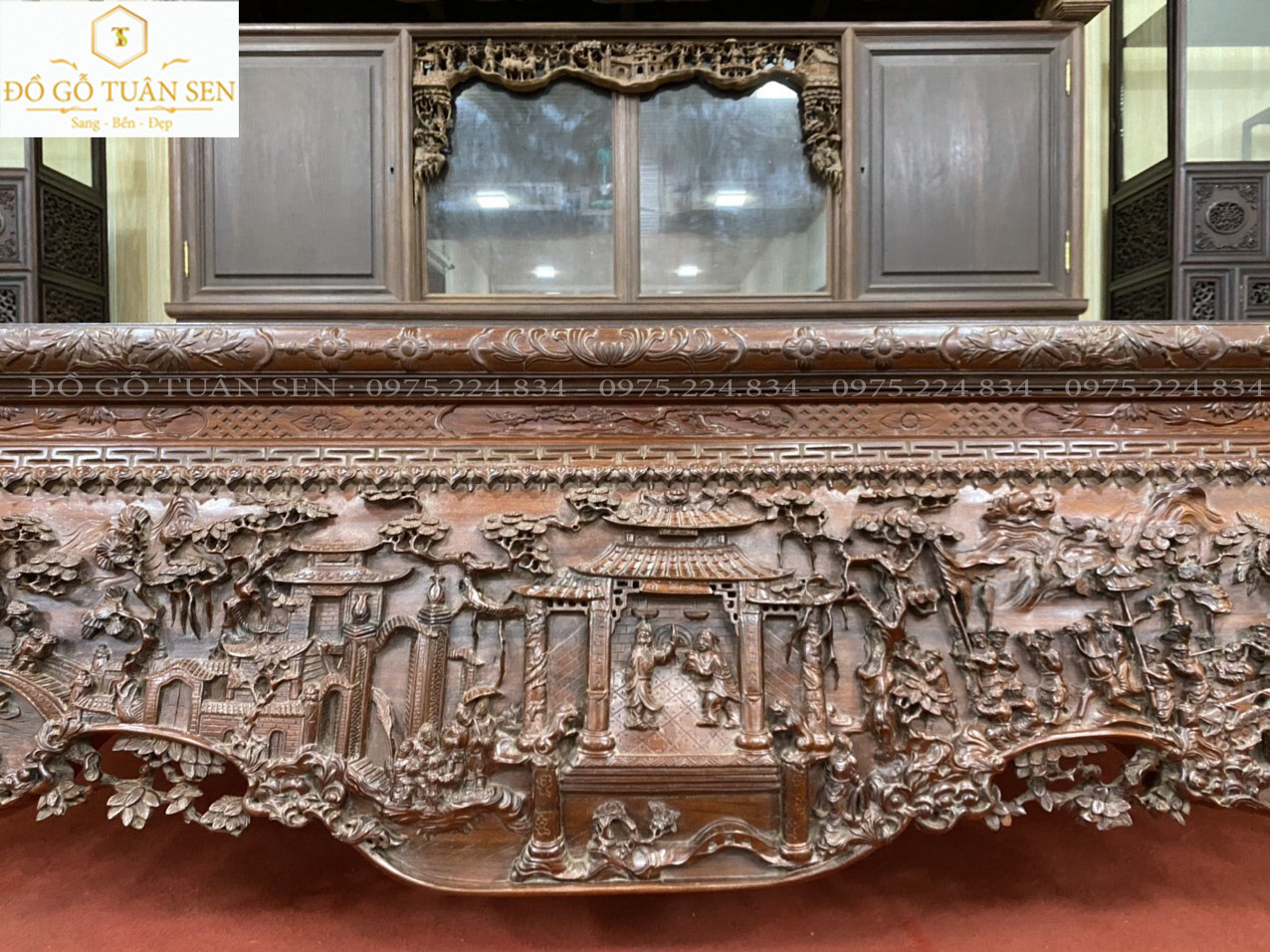 Thông tin chi tiết sập chạm tích gỗ gụ